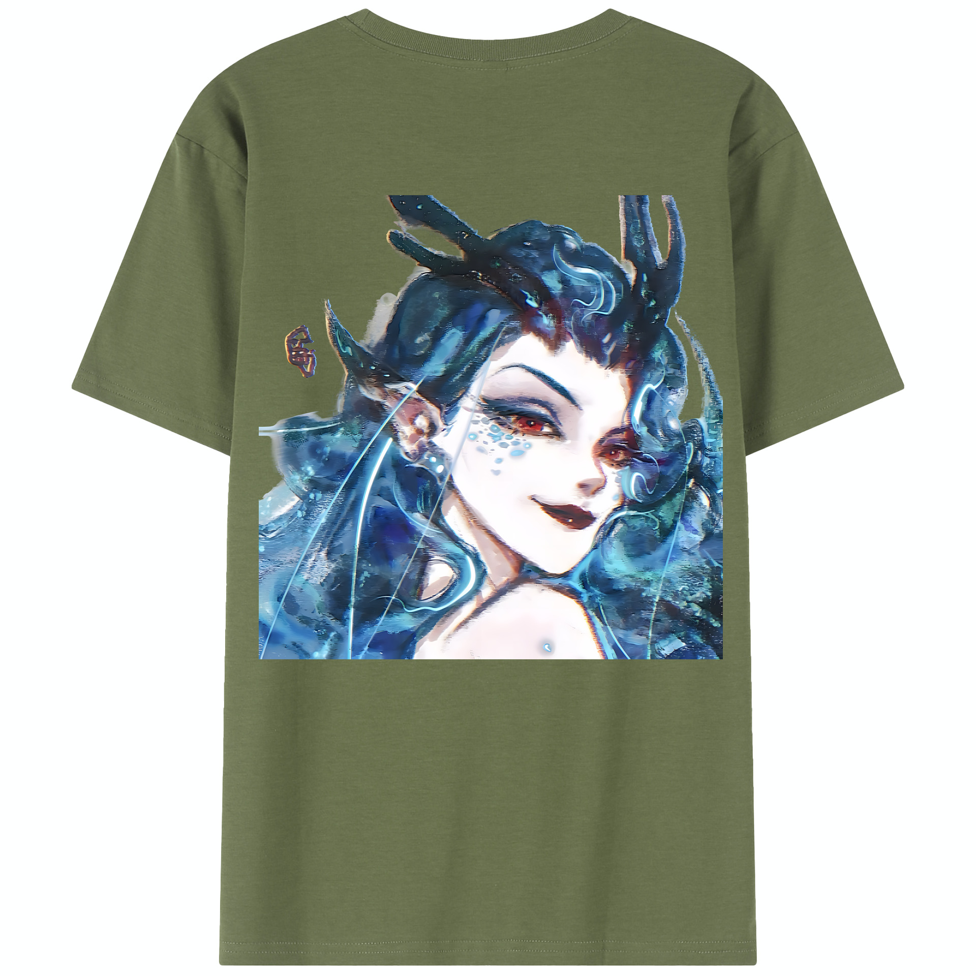 （画像用） Ne Zha 2 ナタ 魔童の大暴れ 綿100％半袖Tシャツ（背面プリント）
